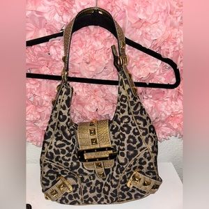 Cheetah print vintage guess shoulder bag